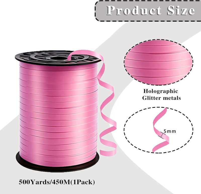 weizedm 500 Yard Premium Pink Curling Ribbon,Curling Ribbon for Gift Wrapping, Balloon String,for Gift Wrapping,Party Decoration Crafting,for Florist Flower﻿ - Image 2